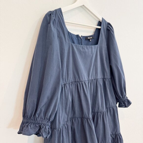 Madewell Lizzie Babydoll Dress in Blue Plus Size 14 - Picture 6 of 10